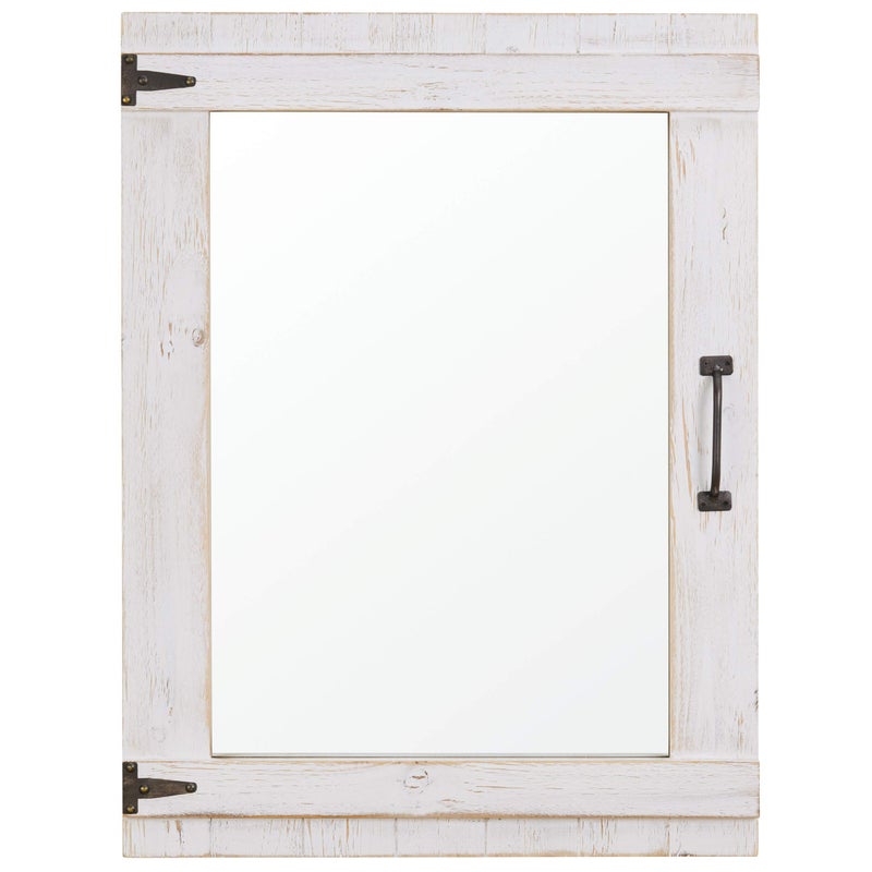 FirsTime & Co. Cottage Door Wall Mirror, 32"H x 24"W, Rustic White - Image 2